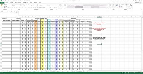Lacrosse Stat Sheet Template Excel